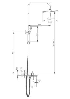 Душевая стойка Splenka S05.24 хром